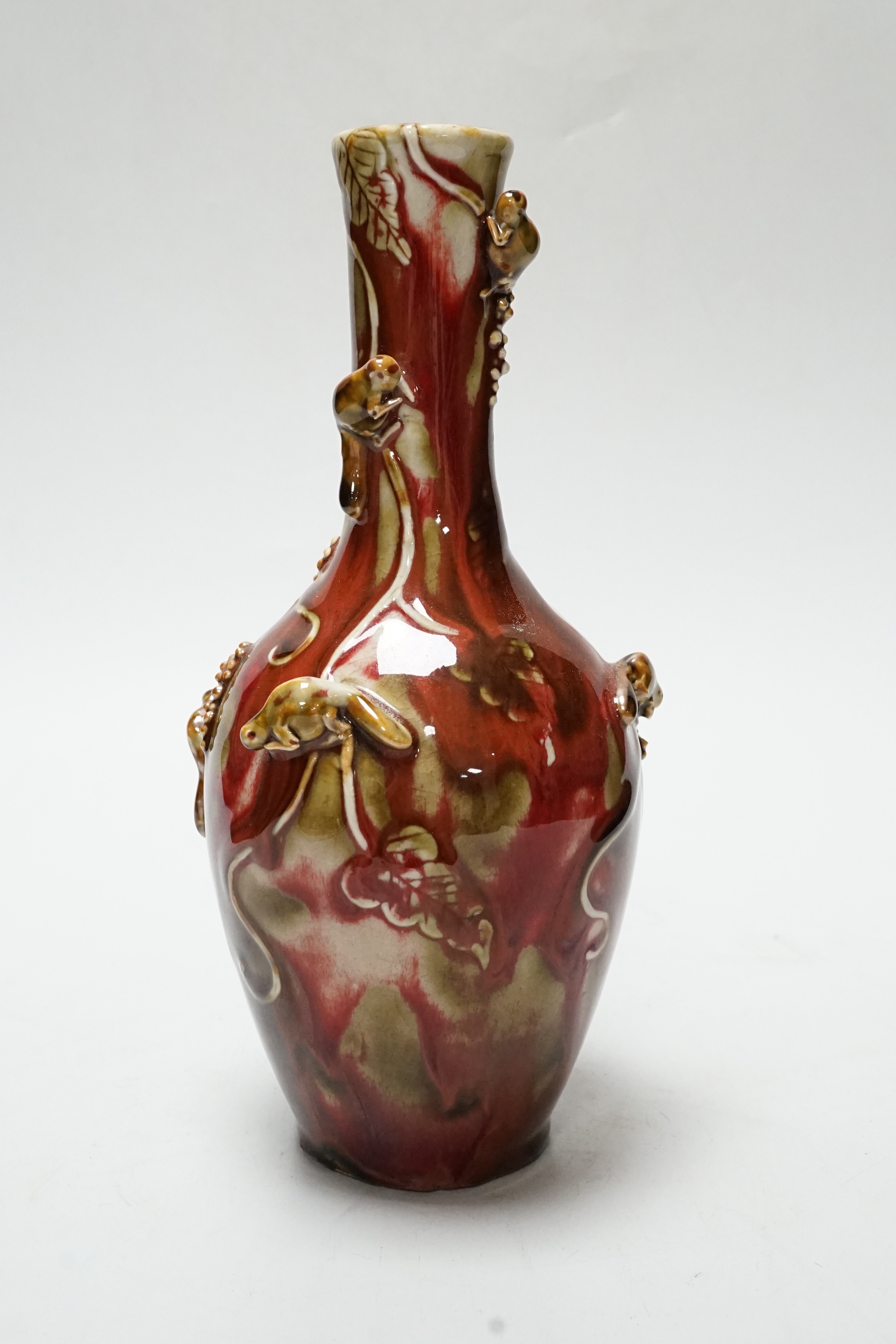 A Chinese flambe vase, 22cm